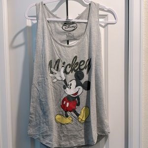NEW Grey Mickey Ribbed Tank Top